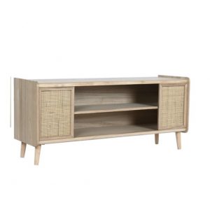Rattan TV Cabinet Paulownia Natural