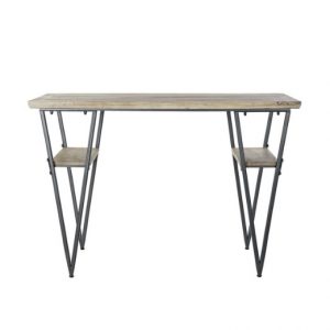 Desk Spruce Metal Natural