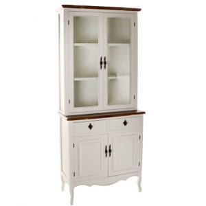 Showcase Paulownia Glass White