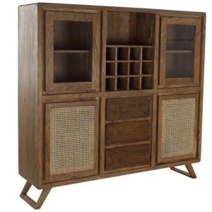 Showcase Acaia Glass Bottle Rack Brown