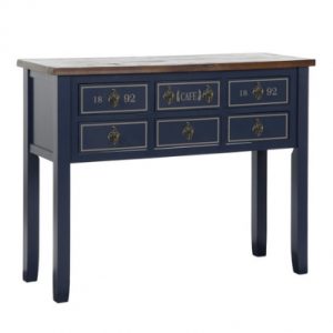 Console Table Paulownia Navy Blue