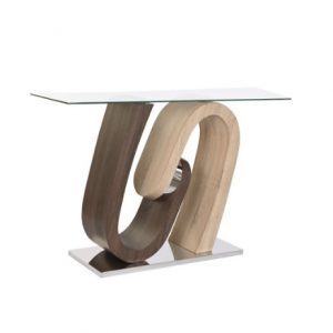 Console Table Steel MDF Transparent