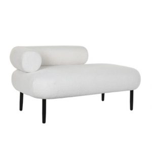 Couch Polyester Metal White