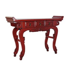 ELM Metal Console 3 Drawers Red