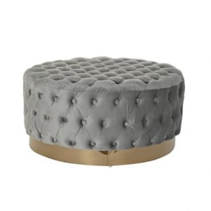 Footrest Polyester MDF Grey