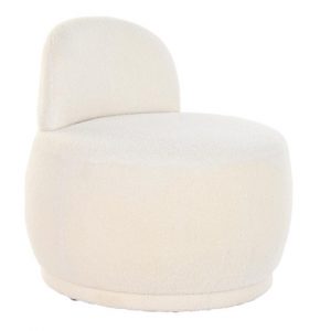 Armchair Polyester Borreguito White