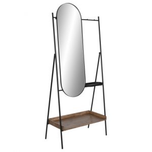 Metal FIR Hallway Natural Mirror