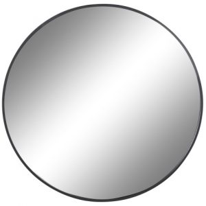 Mirror Iron Glass Black 80cm