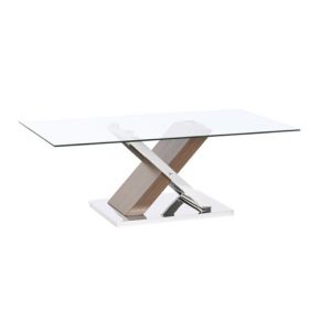Coffee Table Steel MDF Wood