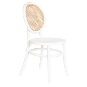 Chair Elm Rattan Rack White