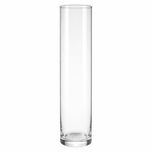 Tall Clear Glass Cylinder Vase