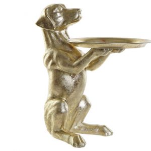 Figure Resin Tray Dog Golden