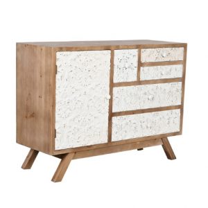 Sideboard Spruce Carved Natural Drawers