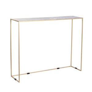 Console Table Marble Effect Golden