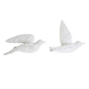 Wall Deco Swallow Resin Set 2pcs