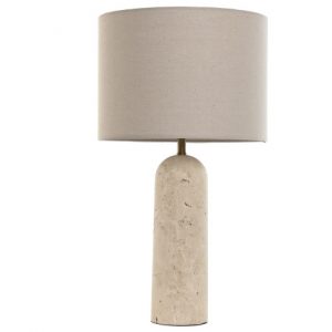 Table Lamp Marble Linen Beige