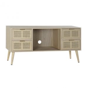 TV Cabinet Paulownia MDF Rack Natural