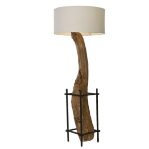 Floor Lamp Teak Iron