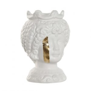 Porcelain Flower Pot Sicilian Moorish Head