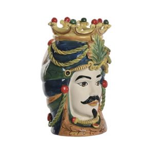 Porcelain Flower Pot Sicilian Moorish Head