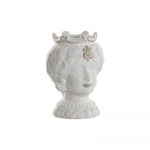 Porcelain Flower Pot Sicilian Moorish Head