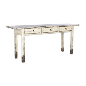 Solid ELM Console White Decape