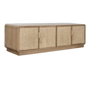 Rattan TV Cabinet Oak Natural