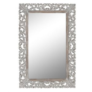 Mirror Mango Glass Decape White