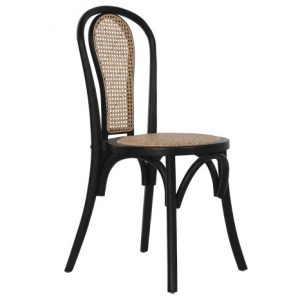 Chair Elm Rattan Black