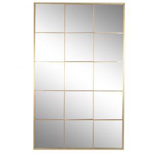 Mirror Iron Glass Window Gold