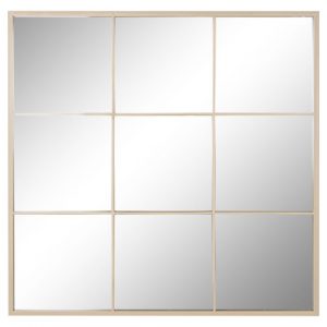 Mirror Iron Glass Window Beige