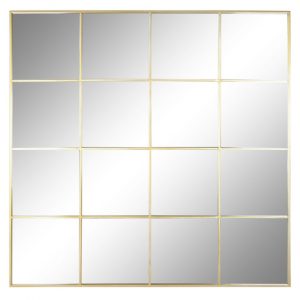 Mirror Iron Glass Window Gold