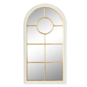 Mirror Paulownia Glass Window White Golden