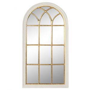Mirror Paulownia Glass Window White Golden