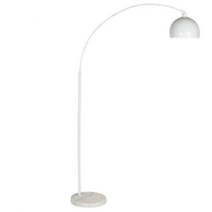 Floor Lamp Metal Marble White