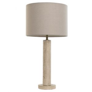 Table Lamp Marble Linen Beige