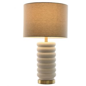 Table Lamp Marble Linen Beige