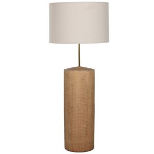 Floor Lamp Ceramic Linen Beige
