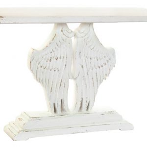 Console Table Wood Wings Aged White