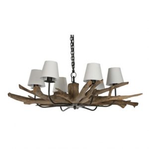 Ceiling Lamp Teak Iron