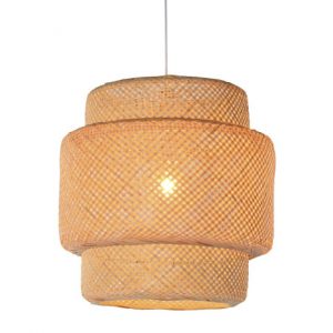 Ceiling Lamp Bamboo Natural Light Brown