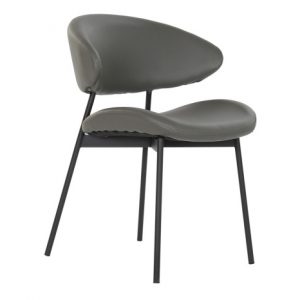 Chair PU Metal Grey