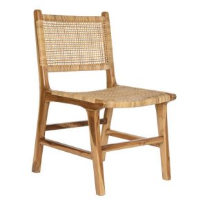 Chair Teak Rattan Light Brown