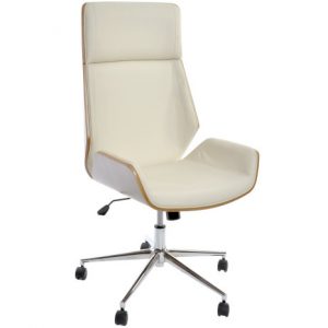 Chair PU Walnut Adjustable Chromed