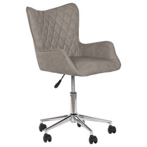 Chair Polyester Metal Chromed Grey