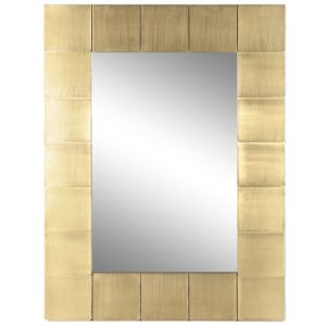 Mirror Wood Brass Golden