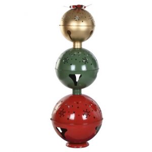Figure Metal Candle Holder Red