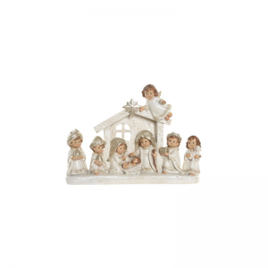 Nativity Resin Sparkly White