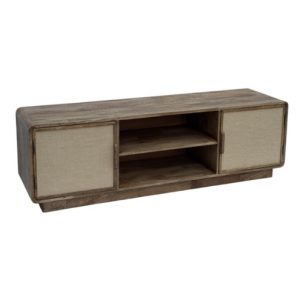 TV Cabinet Mango Jute 2 Drawers Natural