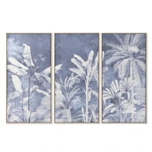 Picture Set 3 Canvas Palms Framed